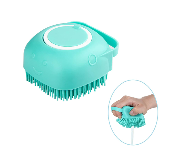 FUYIHGL Shampoobürste, Seifenblasenbürste zum Baden, Hundeseife mit Seifenspender, Duschbürste aus Silikon