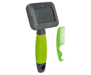 Haustierbürsten- und Kammset für die Fellpflege von Kaninchen oder Meerschweinchen